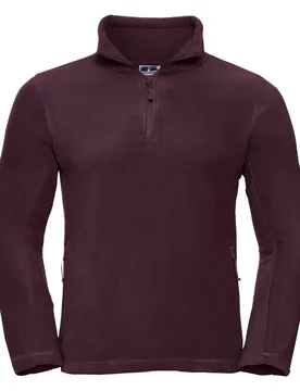 Mens 1/4 Zip Outdoor Fleece Top (Burgundy) - Size X-Large - Russell athletic - FashionsVida