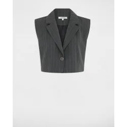 Chaleco de mujer con cuello de solapa