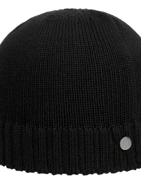 Classic Merino Beanie Hat by - black - Female - Size: One Size - Lierys - FashionsVida