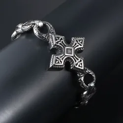 Stainless Steel Men's Bracelet Domineering Punk Trendy Cross jewelry
