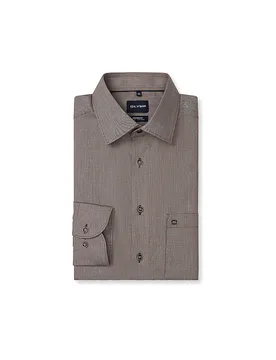 Camicia Slim Fit marrone chiaro 43 - Olymp - FashionsVida