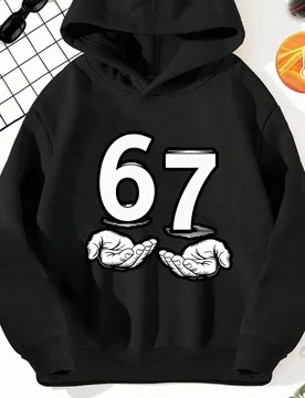 Sudadera para niño preadolescente en blanco y negro, estilo urbano casual de otoño para la escuela, diseño de vuelta a clases con estampado de núm - Shein - FashionsVida