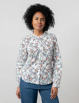 Lily & Me Ecru Rachel Frill Blouse - Lily & Me - FashionsVida