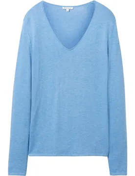 Jersey de mujer con cuello pico y manga larga - Tom Tailor - FashionsVida
