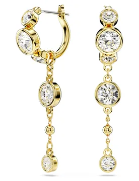 Orecchini pendenti Imber, Taglio Round, Bianchi, Finitura oro 18K OS - Swarovski - FashionsVida
