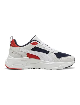 Sneakers bianche con dettagli navy e rossi Trinity 2 LT Jr 37½ - Puma - FashionsVida