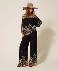 Blouse en crêpe georgette imprimé