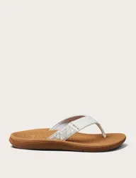 Santa Ana Flat Flip Flops White female