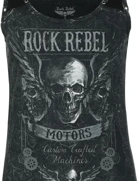 Rock Top - XL bis XXL - für Damen - Größe XL - dunkelgrau - Frauen - female - Rock Rebel by EMP - FashionsVida