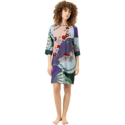 Camisón estampado manga francesa de mujer