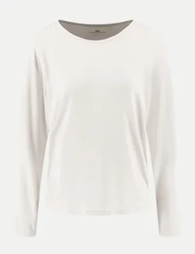 Basic Langarmshirt Weiß XL - Fynch-Hatton - FashionsVida
