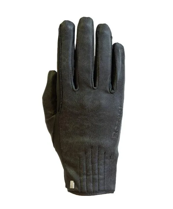Winter Reithandschuhe WELS black stonewashed 7,5 - roeckl - FashionsVida