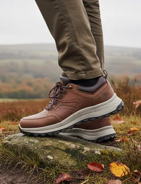 Cliff Mens Leather Waterproof Walking Shoes - - Size: 7 - Northwest territory - FashionsVida