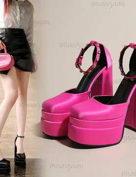 Luxury Women Pumps Sexy Mary Janes 14.5CM High Heels Sandals Crystal Platform Dress Party Wedding Shoes Rhinestone Footwears - Aliexpress - FashionsVida