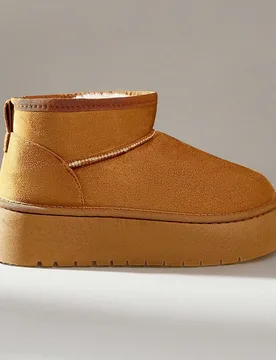 Botas de nieve con suela gruesa y forro térmico para uso diario en invierno para mujer CN36 - Shein - FashionsVida