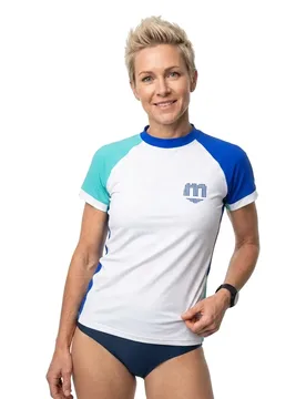 Rash Guard Manches Courtes Shield White 2XL - Mares Aquazone - FashionsVida