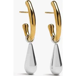 Pendientes de acero inoxidable con abalorio colgante