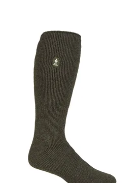 Pair Forest Green Long Thermal Socks Men's 6-11 Mens - - Green - Size: 6-11 Mens - Heat Holders - FashionsVida