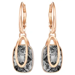 Orecchini pendenti Holding, Grigi, Finitura oro rosa 18K OS