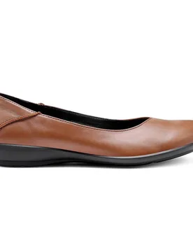 Women's 'Birdie' Ballerina Pumps in Tan Size: 6 - Tan - Size: 6 - Hotter - FashionsVida