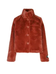 Giacca effetto pelliccia VIE rosso scuro 38