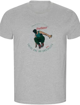 T-shirt à Manches Courtes No Obstacles Eco Heather Grey S - Kruskis - FashionsVida