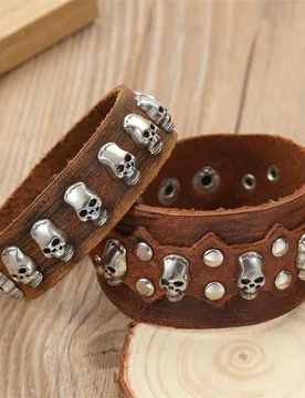 Trend Jewelry Handmade Weave Genuine Leather Bracelet Men Vintage Cuff Wide Leather Bracelet Pulsera Hombre - Aliexpress - FashionsVida