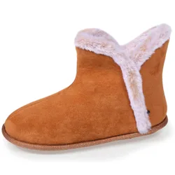 Chaussons bottillons suédine Camel camel 37