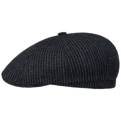 Hatteras Catwick Wool Flat Cap by - black-blue - Size: 60 cm