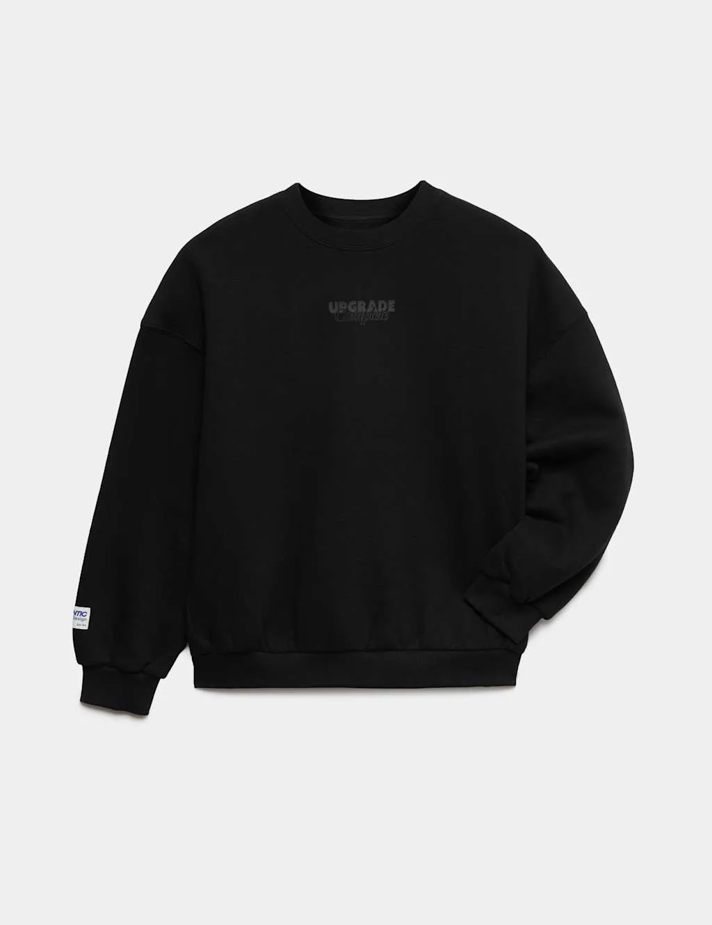 Cotton Rich Graphic Sweatshirt Black male - M&S - FashionsVida