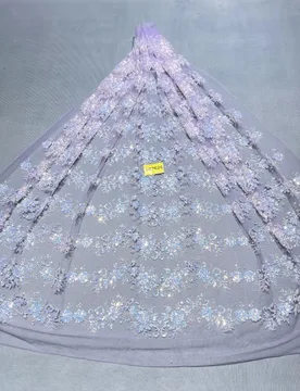 Yard Lavender Spray Gold Floral Pattern Wedding Dress Fabric Mesh Easy drop Glliter Sequins - Aliexpress - FashionsVida