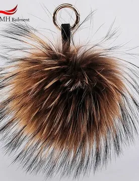 Luxury Cute Fluffy Real Fox Fur Ball PomPom Genuine Fur Keychain Metal Ring Pendant Bag Charm For Women Fur Accessories - Aliexpress - FashionsVida
