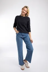 Dalla Womens Knitted Crew Neck Jumper - - Size: 14
