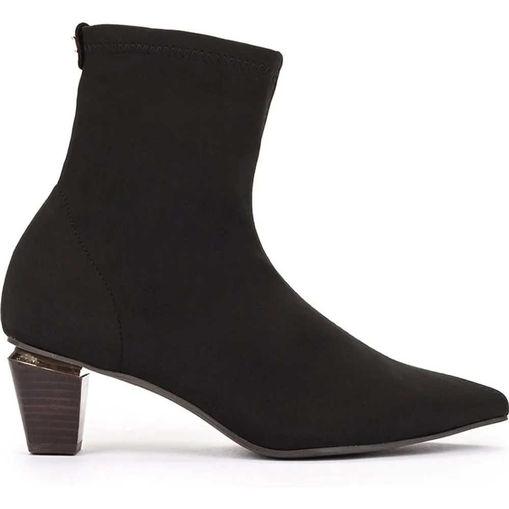 Botines de mujer de textil con tacón tipo embudo - Pedro Miralles - FashionsVida
