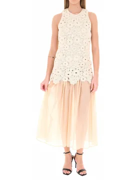 LIU JO Abito con ricami SABBIA 42 - Liu jo - FashionsVida