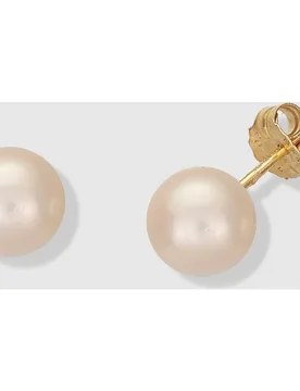 Pendientes de oro con perla blanca - El Corte Inglés - FashionsVida