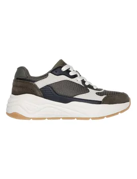 Sneakers Oliva e Beige Nova Jogger 33 - Skechers - FashionsVida