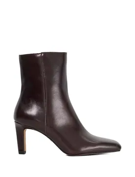 Women's 'Ovation' Leather Ankle Boots in Brown Size: 3 - Brown - Size: 3 - Dune london - FashionsVida