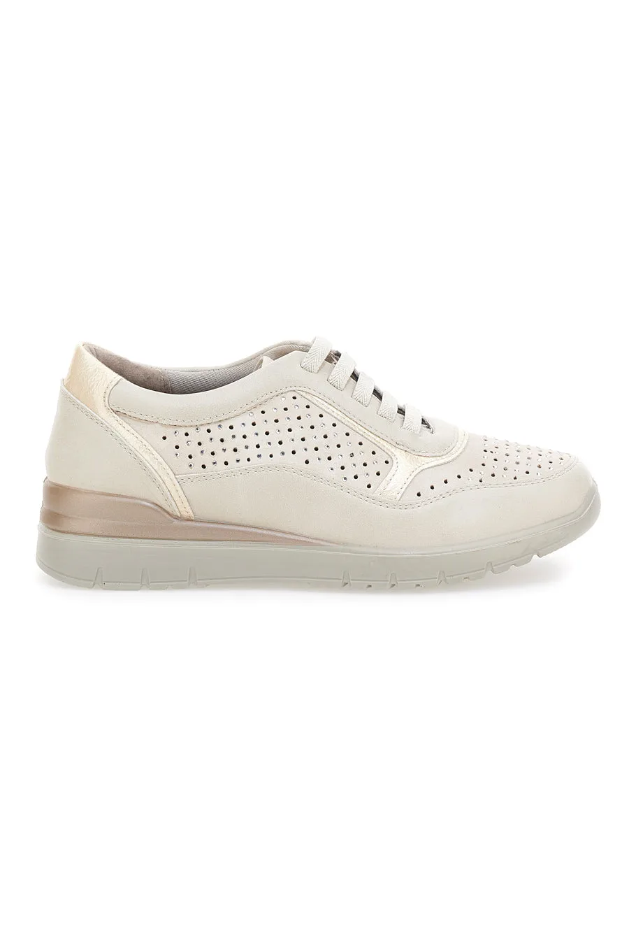 Sneakers Beige Con Platform Mina930 37 - MIO TEMPO - FashionsVida