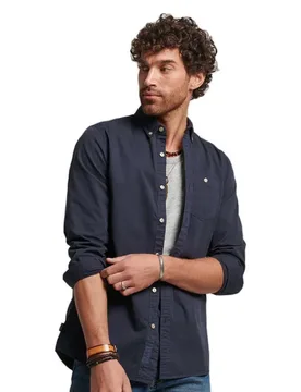 Chemise à Manches Longues Merchant Eclipse Navy S - Superdry - FashionsVida