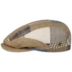 Belfast Patchwork Flat Cap by - beige - Size: L (59-60 cm)