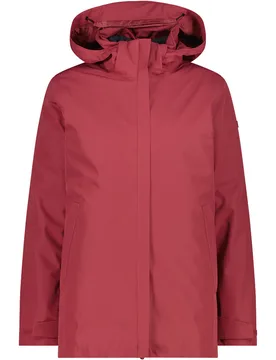 Woman long jacket zip hood detachable innjacket chaqueta outdoor mujer Rosa (40) - CMP - FashionsVida