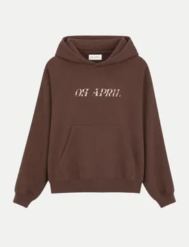 Boyfriend-Fit Hoodie mit Cow-Print Braun S - OH APRIL - FashionsVida