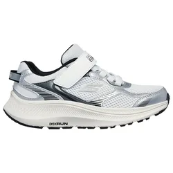 Go Run Consistent 2.0 Level Pace Running Shoes Silver Synthetic / White Textile / Black Trim UK 10K Boys