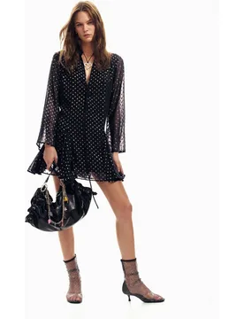 Desigual - Vestido plumeti corto - Desigual - FashionsVida