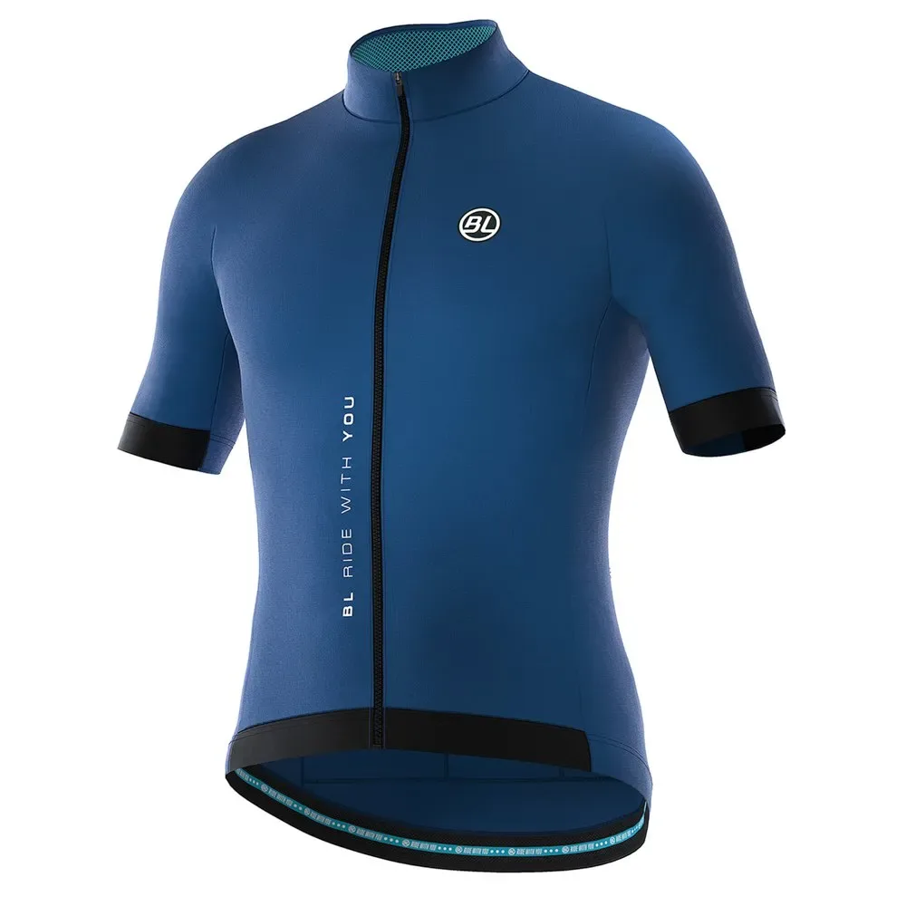 Maglia A Maniche Corte Normandia-e Dark Blue - Bicycle Line - FashionsVida