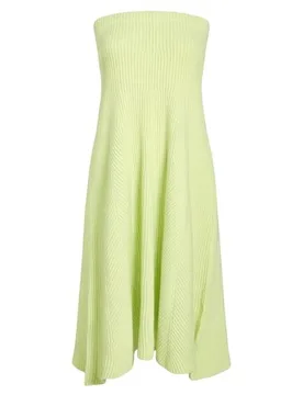 Midi-Rock Damen Limettengrün 1 Damen - forte_forte - FashionsVida