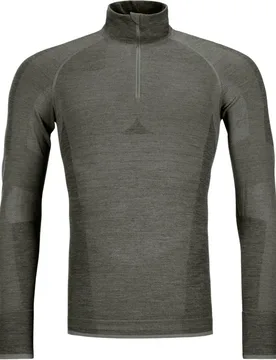 Merinowoll-Unterwäsche 230 Competition Zip Neck M Dark Sage für Herren Größe L Braun - Ortovox - FashionsVida