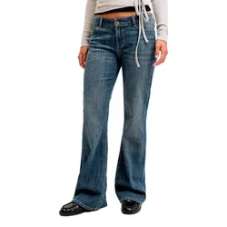 Jeans Taille Basse Texas C418 Flare Fit Jjxx Blue Denim 30