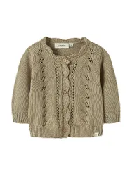 Cardigan neonata NBFLEOU beige 62
